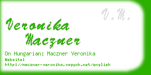 veronika maczner business card